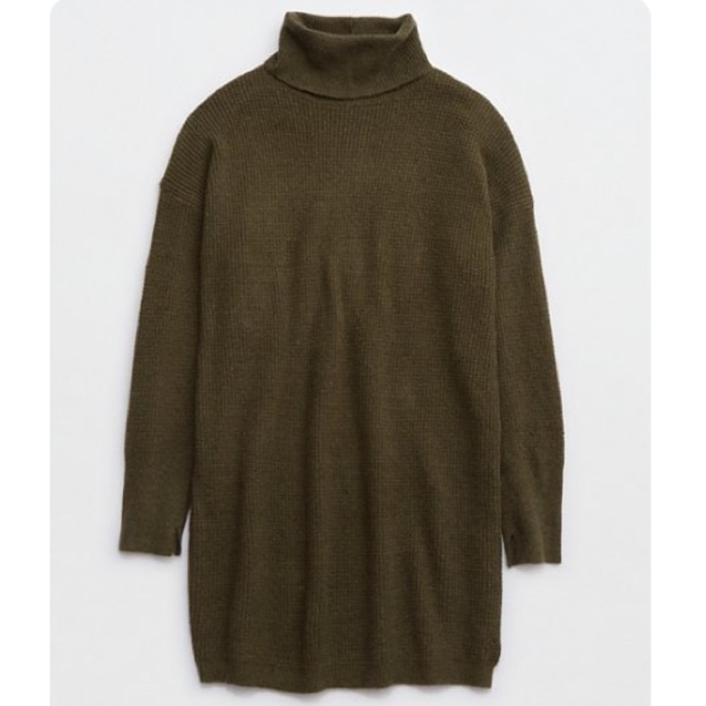 Aerie Cozyup Waffle Sweater Dress